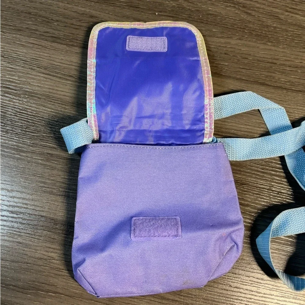 Disney Frozen Elsa Purple Crossbody Purse Follow Your Heart Glitter Bag Kids